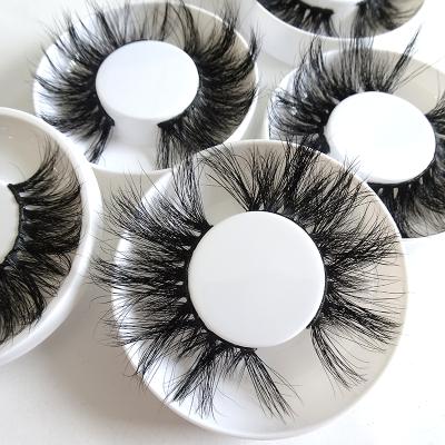 China Long 2019 natural 3d 25mm mink eyelashes wholesale sellers in Pingdu with mink eyelashes private label for sale