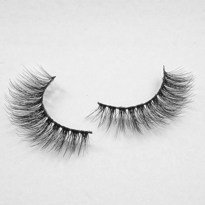 China Korea Most Popular Faux 5D Silk Natural Soft Makeup Lashes 3D Person Silk Mink Lashes for sale