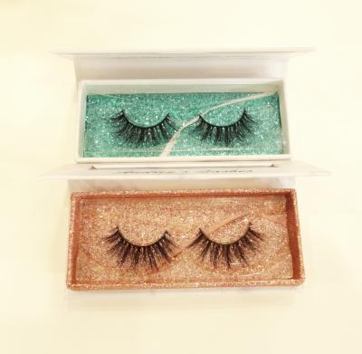 China Natural soft silk false eyelash with eyelash private label and eyelash silk package for sale