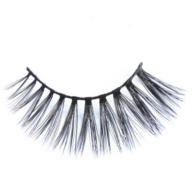 China Good Quality Natural Soft Eyelash False Eyelashes Korean Fiber 3d Magnetic Eyelashes for sale