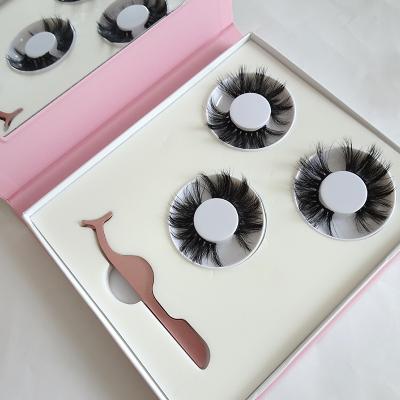 China Natural Soft Cruelty Free 3dlashes Mink Eyelashes 100% Mink Strips Butterfly Lashes Box 25mm 3d Eyelashes Sellers Private Label for sale