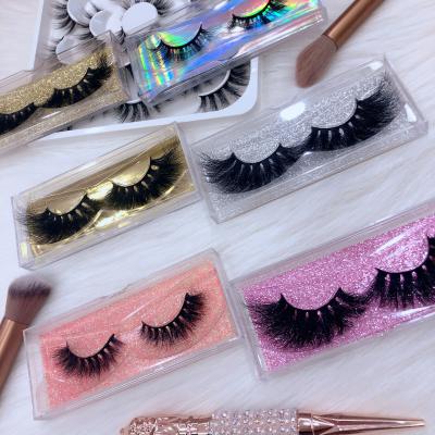 China Professional natural soft bundling box eyelashes custom siberian mink lashes tray 3d 25mm handmade mink eyelashes seller lashes lash cases for sale