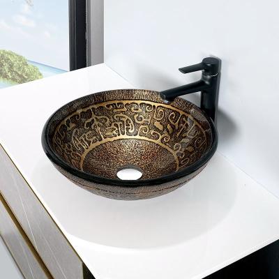 Китай Браун закалил стеклянную тщету раковины вокруг Countertop Bathroom 45mm 12mm продается