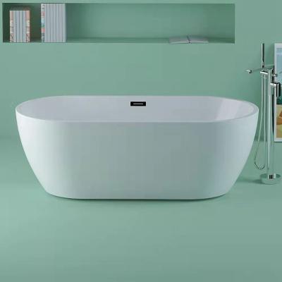 Chine Une baignoire ovale debout en acrylique avec emplacement de drainage central à vendre