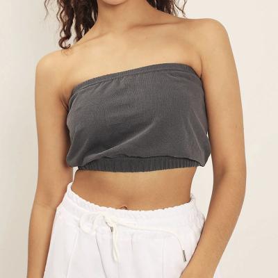 China QUICK DRY Women Shape Tube Top Sweat Bandeau Plain Design Elasticized Bandeau Slim Fit Tube Top for sale