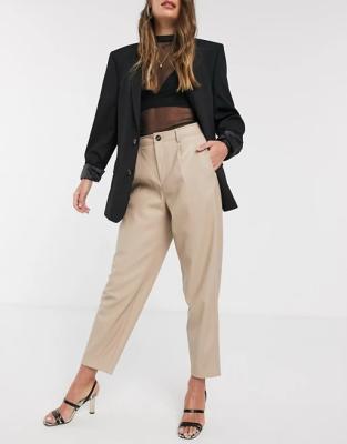 China Fashionable Anti-Wrinkle Women Pants Female Trousers In High Rise Lady Slouchy Pants Mujer Office Streetwear for sale