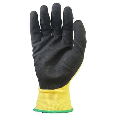 China 13G Anti-Slip Knitted Polyester Liner Nitrile Sandy Palm Coated Palm Coated Safety Working Gloves for sale