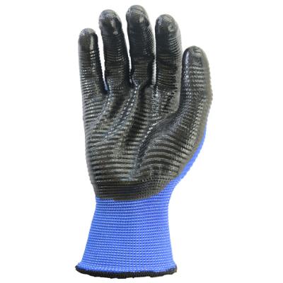 China 13G Anti-Slip Knitted Polyester Coating Rough Nitrile Coated Palm Safety Gloves Working Industrial Gloves for sale