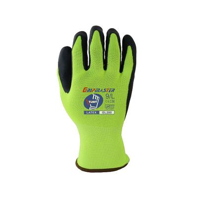 China Flexible EN388 Latex Coated Construction Safety Gloves Gardening Working Guantes Universal Light Duty for sale