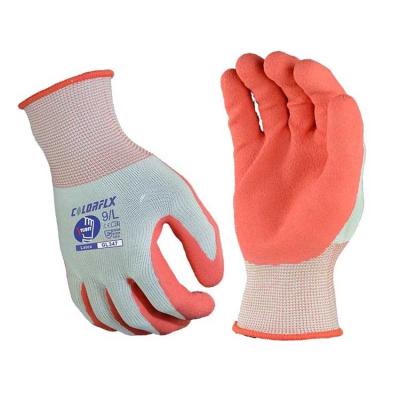 China Flexible EN388 Latex Coated Construction Safety Gloves Gardening Working Guantes Universal Light Duty for sale