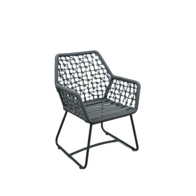 China Cost Effective Water Proof, Stackable Outdoor French Deck Steel Rope Dining Chair Wholesale for sale