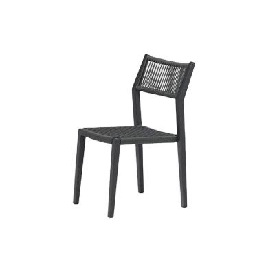 China Water Proof Outdoor Rope Chair Aluminum Garden Chair Aluminum Dining Chair Factory Direct Sales for sale