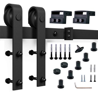 China Modern Heavy Duty Interior Antique Style Wood Sliding Hardware Barn Door Stance Device Fittings for sale