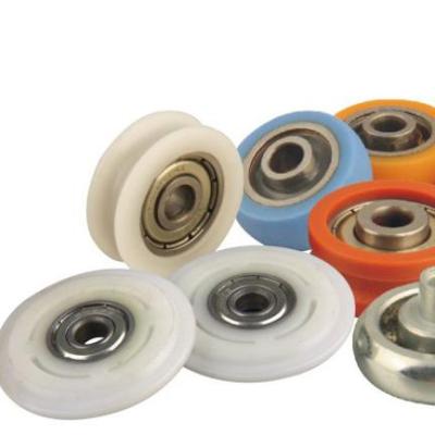 China Modern Nylon Tiered Door Track Wheel Garage Sliding Door Rollers Used For Sliding Doors for sale