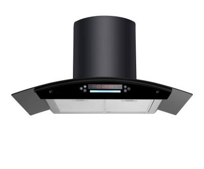 China Wall Mounted Titanium Black Copper Heat Wave Motor Fan 900mm Smoke Exhaust Fan 900mm Motor Wave Auto Clean Hood Range Hood for sale