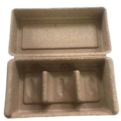 China Recycled Materials Pulp Clamshell Packaging Box Custom Molded Biodegradable Paper Pulp Packaging for sale