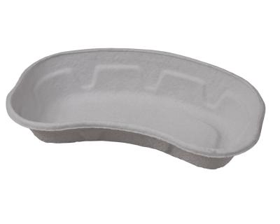 China Molded Biodegradable Pulp Disposable Medical Pulp Supplies Tray Kidney Dish for sale