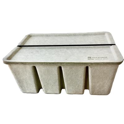 China Custom Recycled Materials Paper Pulp Box Molded Degradable Pulp Packaging Gift Box for sale