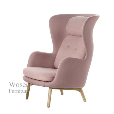 China Foldable Modern High Wingback Leisure Velvet Armchair Pink Accent Chairs Design for sale