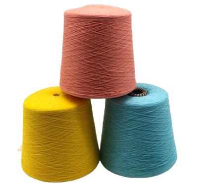 China Viable In Stock Multiple Colors Wholesale Recycled 2/32S Milk Cotton Knitting Yarn For Textile for sale