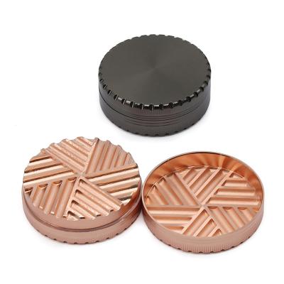 중국 Unique shaped Metal Groove Grinding Portable Smoking Accessories 2-Layer Aluminum Tobacco Herb Grinder Wholesale 판매용