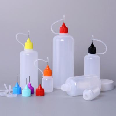 China 2.5ml 3ml 5ml 8ml 10ml 15ml 18ml 20ml 30ml 50ml 60ml 100ml 120ml ldpe plastic squeeze dropper bottles with needle tip cap for sale