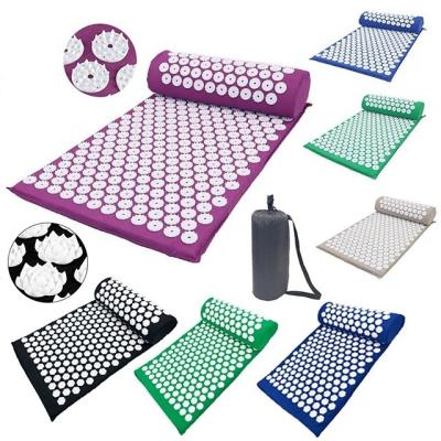 Cina Yoga Exercise Power bed of nails Massage Foot Therapy Relaxation Shakti Lotus Cotton Acupressure Mat home mat in vendita