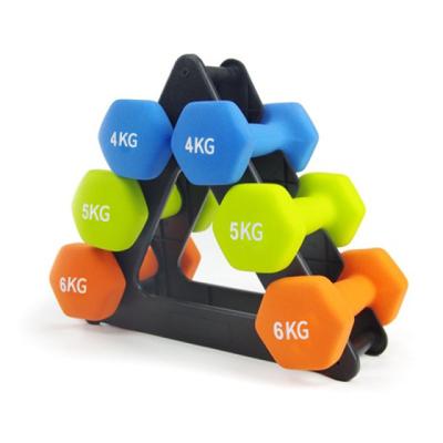 China Fitness Body Building Strength Training Gym Triangle Dumbbell with Different Colors or Customized Urethane Dumbbells Te koop