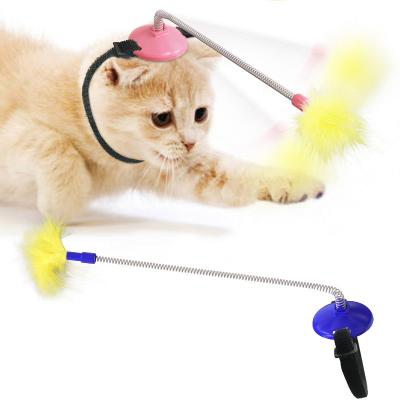 China Viable Wholesale Manufacturer Pet Supplies Self-hey Hot Selling Amazon New Product New Product Cat Toy Spring Cat Stick for sale