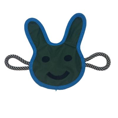 China Durable New Arrivals Hard Dog Toy Squeaky Pet Teeth Cleaning Chewing No Stuffing Rope Rabbit Shaped Toys for sale