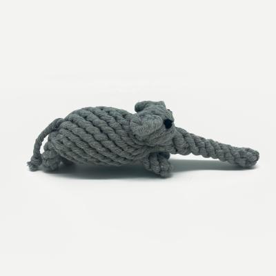 China Sustainable Funny Puppy Products China Eco-friendly Elephant Shaped Cute New Pets Rope Indestructible Chewing Material Toys For Dog for sale