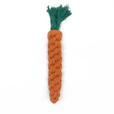 China 2021 Viable New Carrot Shaped Dog Chew Toy Pet Accessories Hard Rope Material Indestructible Chewing Toys For Pet for sale