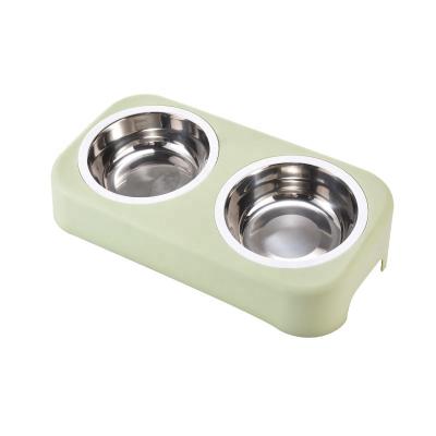 China New Stainless Steel Dog Cat Bowl Plastic Food Utensils Pet Bowls Single Viable Candy Double Color Plastic Pet Bowls for sale