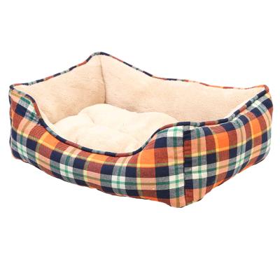 China Viable new style removable and washable kennel lattice fashion pet dog kennel bed Amazon hot-selling pet supplies for sale