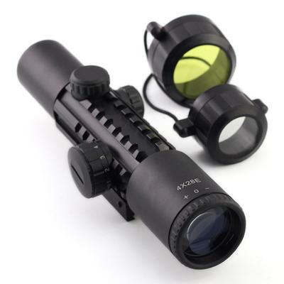 China 4x28E R&G Illuminated Tuning Rifle Scope Hunting Firing Scope with 20mm Armor Rail S-16 for sale