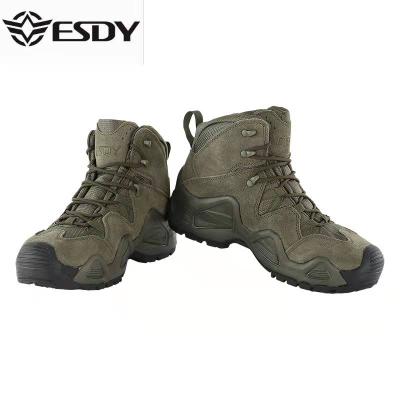 China ESDY Sweat-absorbent Fashion Rise Hunting Shoes Army Military Safety Tactical Combat Boots for sale