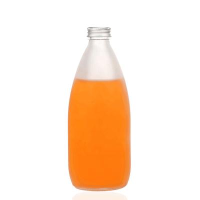 China New Cosmetic Popular Fresh Portable Juice 12OZ 16OZ Glass Bottle 350ml 500ml Milk Tea Around Beverage Juice Glass Bottles Boston Bottle for sale