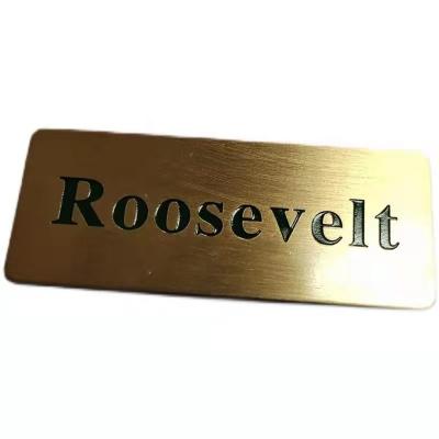 China China Make A Small Fashion Etched Silkscreen Metal Nameplate Logo for sale