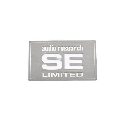 China Customize Logo Nameplate Etching Carved Anodizing Silver Aluminum for sale