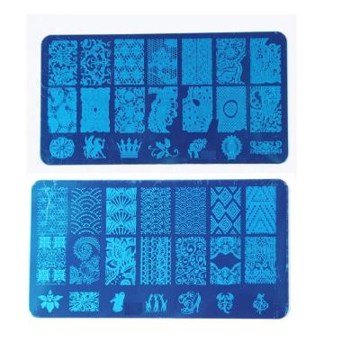 China Fashionable Custom Metal Etching Stainless Steel Nail Art Plates by Chemical Etching for sale