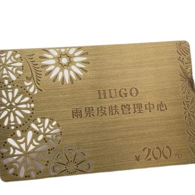 China Customize Material Stainless Steel Holes Die Cutting Etching Shaped Words Cut Through Metal Card for sale