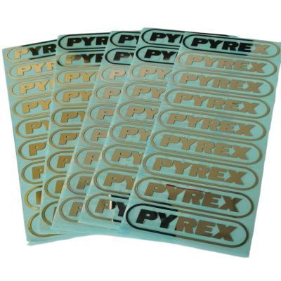 China Waterproof Custom Factory Directly Embossed Stainless Steel Sticker for sale