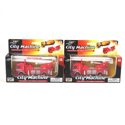 China Pull Back Hot Selling Car Toy Factory Wholesale Price Diecast Red Diecast Metal Toy For Kids Fire Truck for sale