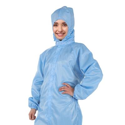 China QEEPO Anti Static One Piece Garment Dustproof Esd Antistatic Clothing for sale