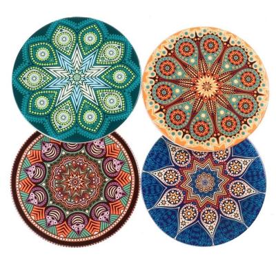 China Viable Handmade Ceramic Absorbent Stone Coasters for Drinks Ceramic Coastoers for Cups and Mugs for sale