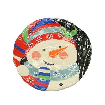 China New Product Porcelain Viable Christmas Dishes Ceramic Dishes For Food Plate Dish Wholesale Holiday Decoration for sale