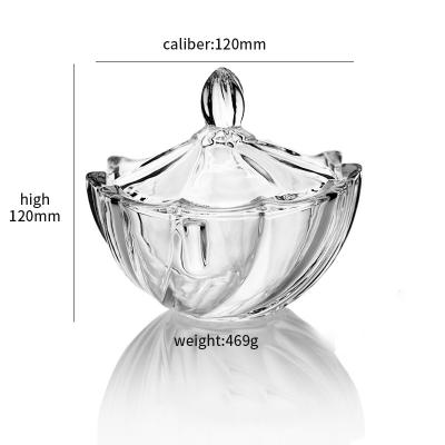 China Promotional Price Crystal Clear Party Glass Wedding Candy Glass Jar for sale