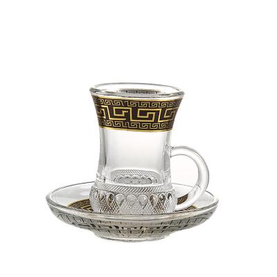 China New Sustainable Handmade OEM Handle Coffee Wine Glass Mug With Plate for sale