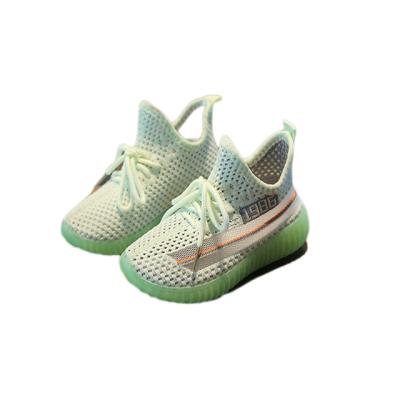 China 2022 Summer Size (19-36) Breathable Hollow Coconut Flying NC Woven Elastic Band Cotton Fabric 1986LK; FUJ TPR Children's Unisex Sports Shoes for sale