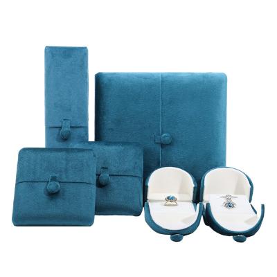 China Wholesale Luxury Hanhong Jewelry Velvet Color Jewelery Package Storage Box Packaging Set Logo Luxury Custom Ring Gift Box Necklace for sale